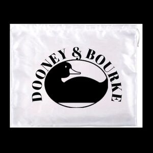 12 X 15.5 ACTUAL SIZE White Dust Bag with Fashion Art Logo VINYL COLOR MAY VARY